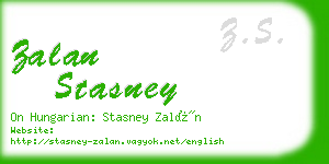 zalan stasney business card